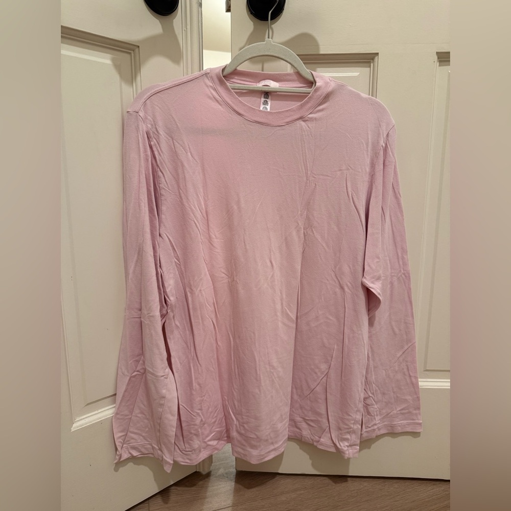 Skims Light Pink Long Sleeve Shirt